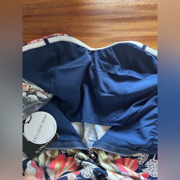 Ebby and I navy tropical Dress Blue size 6 NWT - Picture 14 of 15